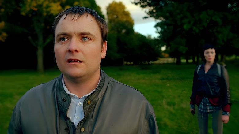 A cinematic scene from the Utopia series showcasing bright, unsettling colors.